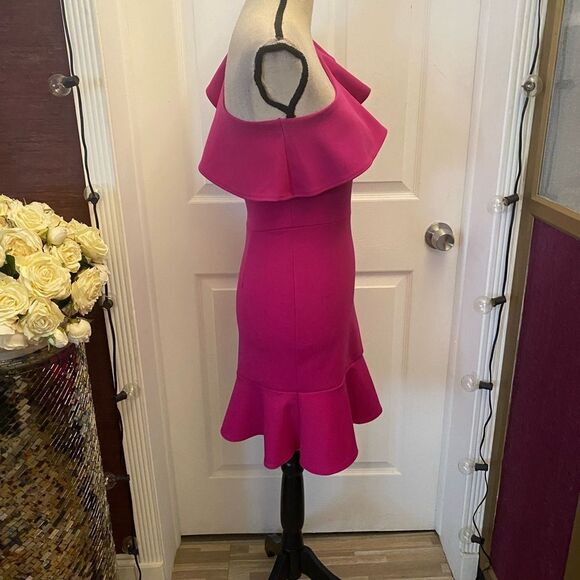 Aqua one shoulder mini dress, XS - Picture 6 of 8